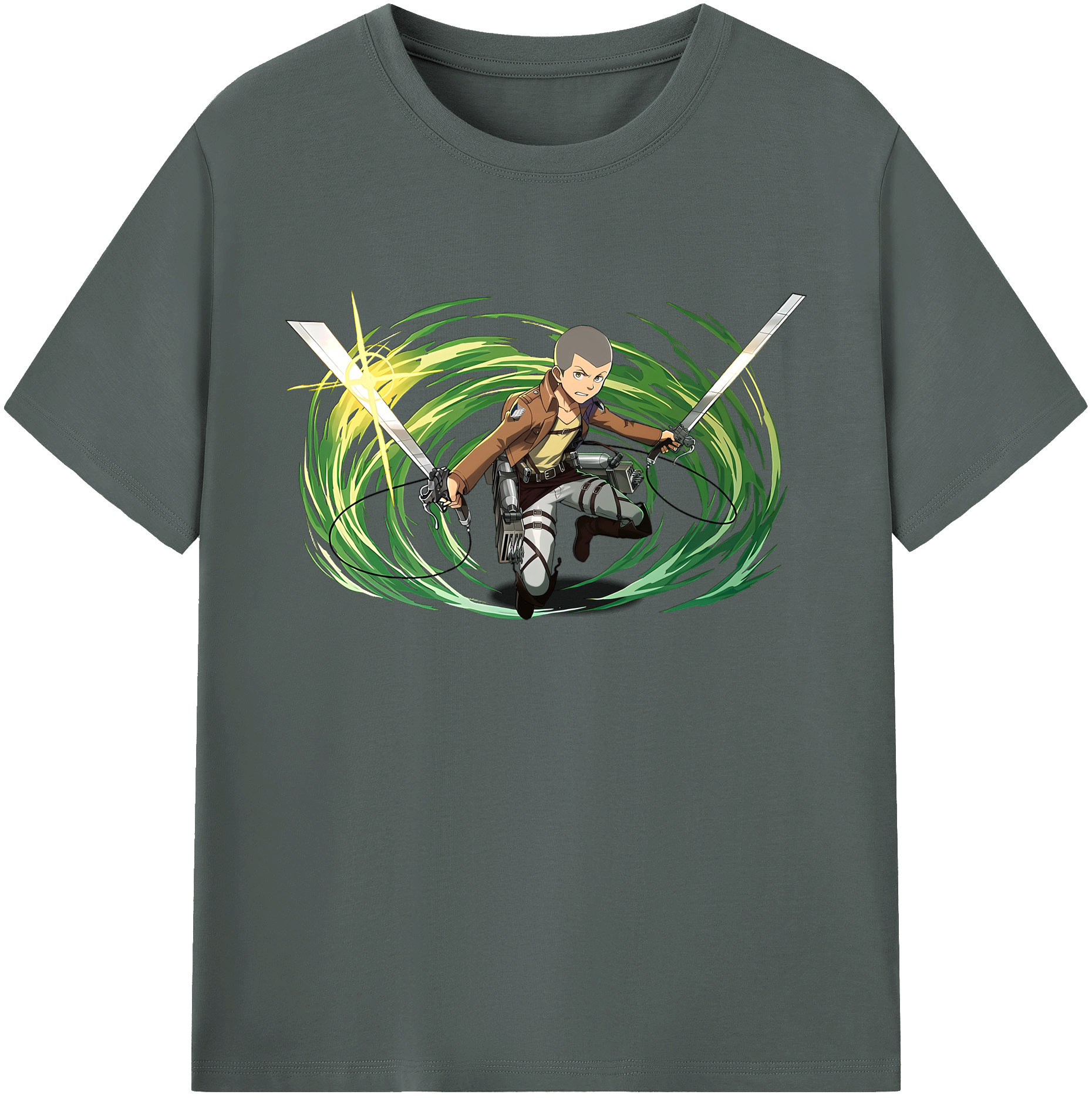 （画像用） 進撃の巨人 コニー·スプリンガー Attack on Titan Connie Springer 綿100％ メンズ半袖Tシャツ｜肌触りやわらか＆通気性